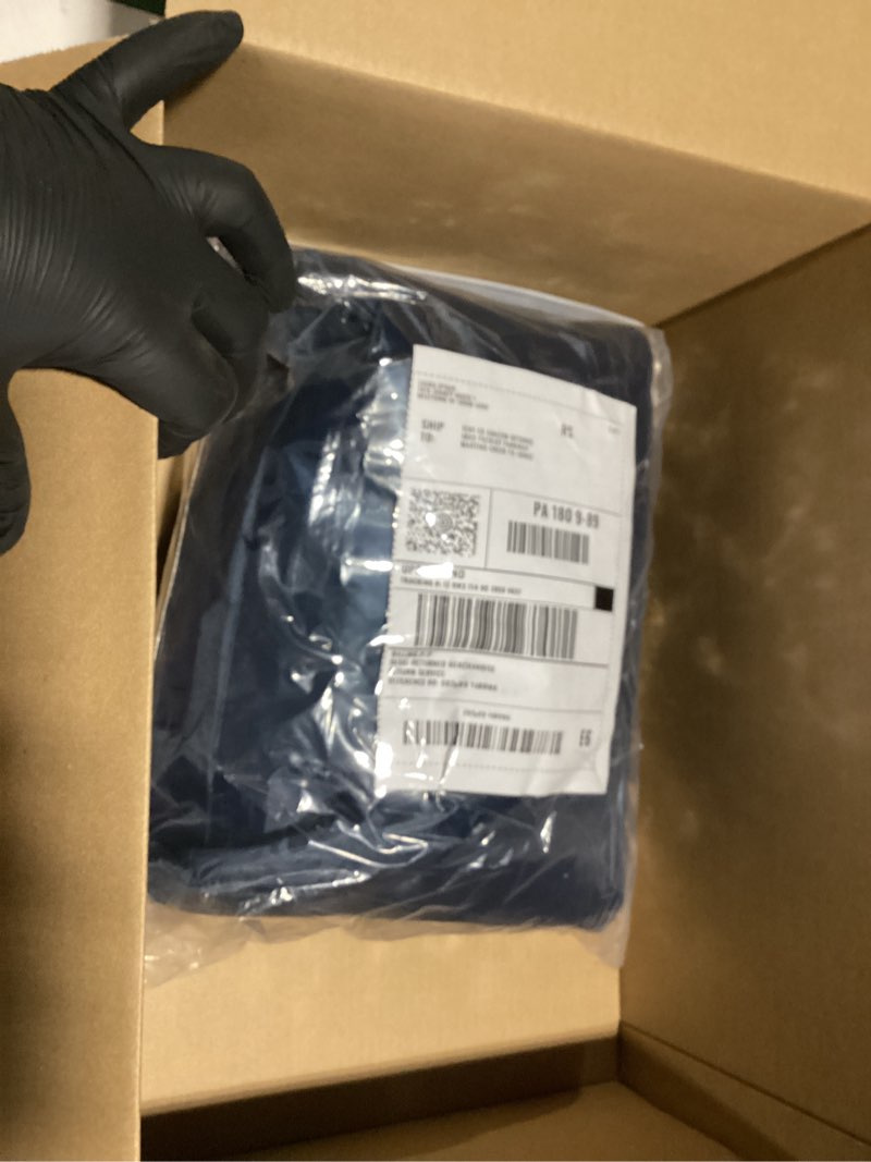 Condition photo showing Good Condition for Electric Heated Blanket Battery Operated, Portable Heated Shawl for Neck and Shoulders and Back, Heating Blanket with Zipper and Pockets, 20000mAh, 3 Heating Levels, up to 8 Hours Dark Blue-20000 63"x 44"