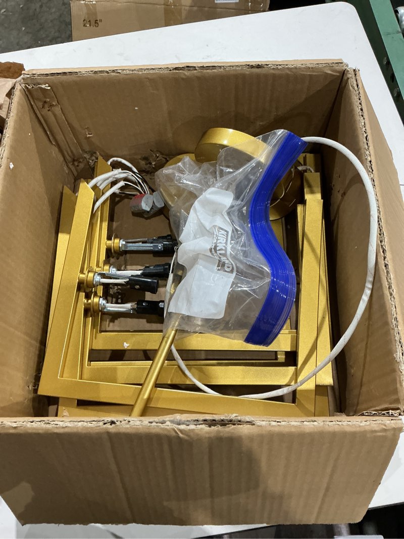 Condition photo showing As Is for lights gold pendant light geometric modern chandelier led hanging fixtures