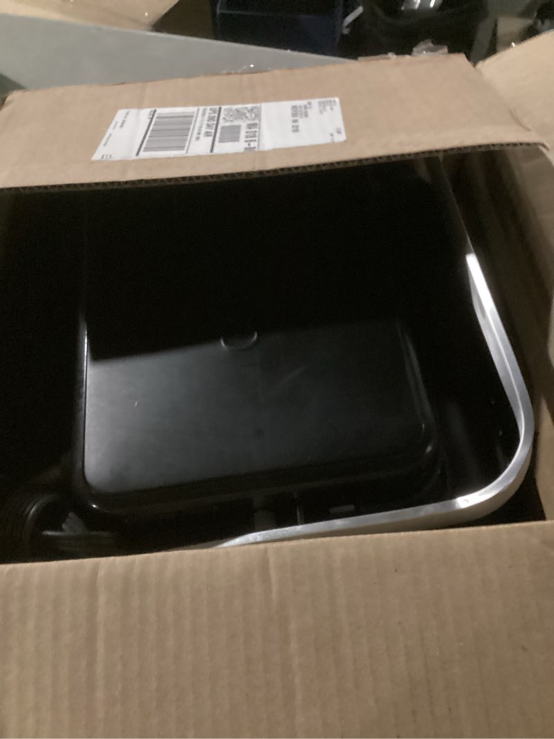 Condition photo showing As Is for GreenPan 6-in-1 Multifunction Removable Plate Indoor Grill & Electric Griddle, Diamond Infused PFAS Free Ceramic Nonstick Reversible Plates, Opens Flat, Adjustable Temp, Panini Press, Black