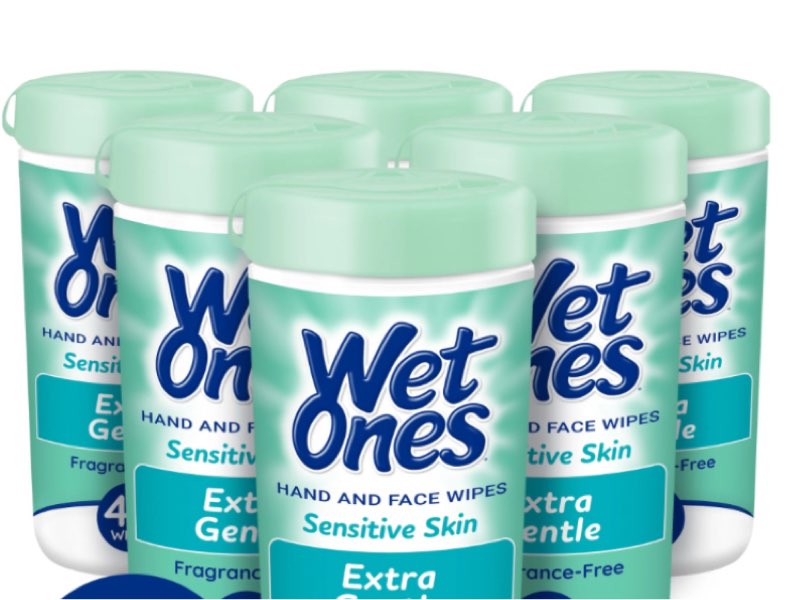 (( pack of 12)) wet ones sensitive skin hand wipes, fragrance free/unscented, 40 ct canister 
