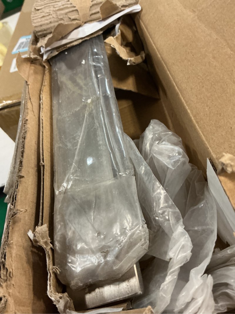 Condition photo showing As Is for EaseLife 24in x 84in Sliding Barn Wood Door,Interior Doors,DIY Assemblely,Solid Natural Spruce Panelled Slab,Easy Install,Apply to Rooms & Storage Closet,K-Frame