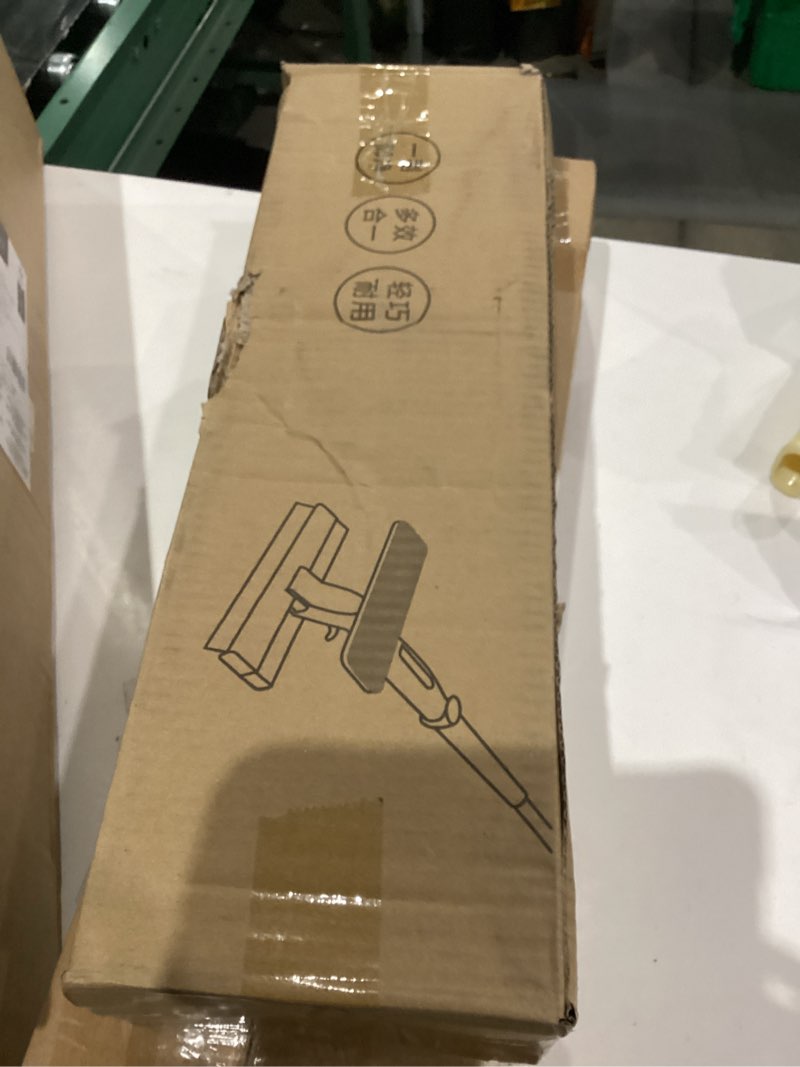 Condition photo showing As Is for 5-in-1 window squeegee with spray & telescopic pole – no drip window cleaning kit for high rise & shower glass, includes 3 microfiber pads, auto water absorption, indoor/outdoor use