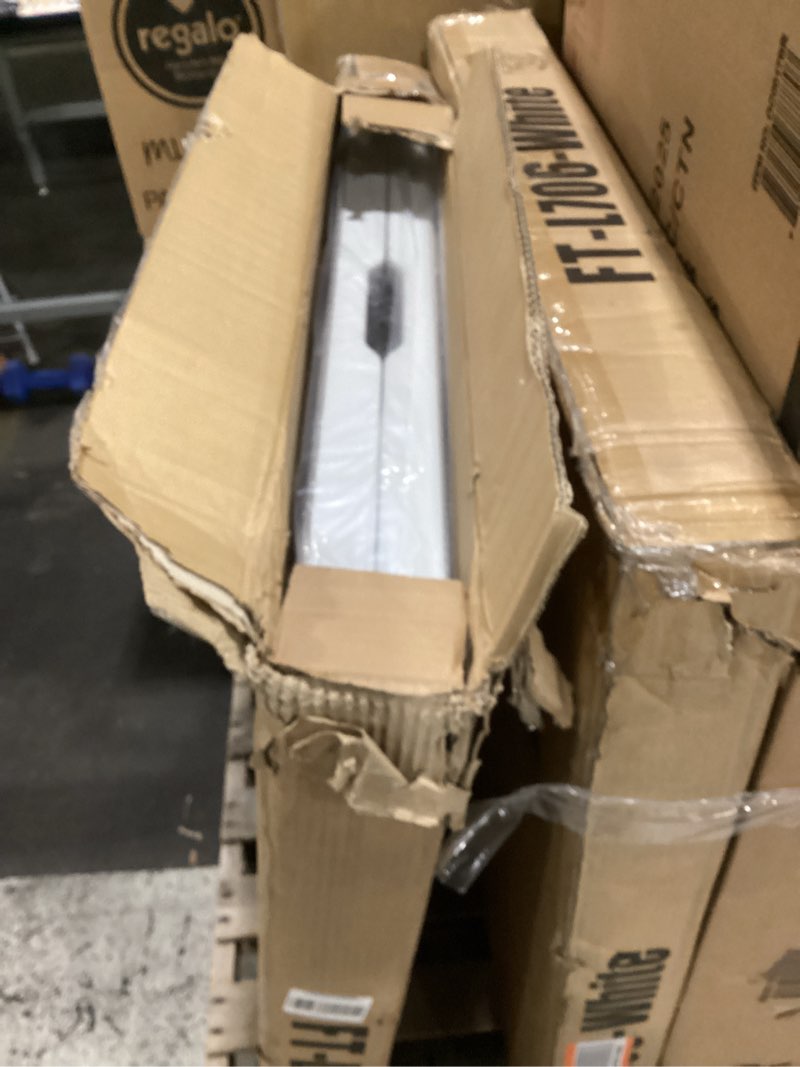 Condition photo showing As Is for FDW 6FT Folding Table, Portable Fold-in-Half Plastic Picnic Party Table with Carrying Handle ?White, 6FT? White 6 FT 70"x29"