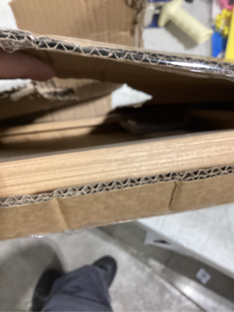 Condition photo showing As Is for Real Solid Wood Canvas Floater Frame 16x20, Canvas Floating Frame for 0.6"-0.9" Deep Paintings Artwork, Oil Painting Frames (Light Brown, 16"x20") Natural Wood 16"x20"