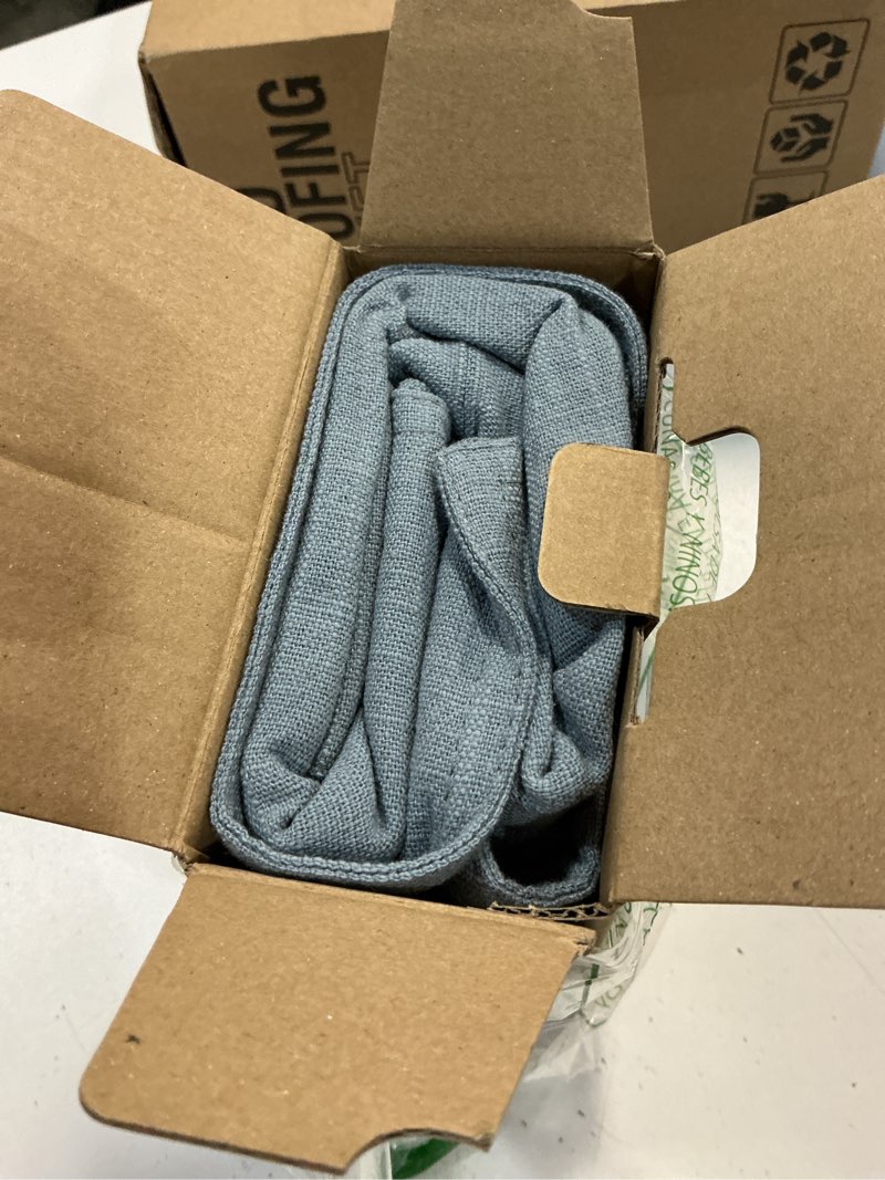 Condition photo showing Good Condition for miulee decorative linen euro sham pillow covers 22x22 inch light blue boho farmhouse neutral couch throw pillows for bed pack of 2 accent coastal modern pillowcase summer sofa livingroom home decor 22" x 22" (pack of 2) light blue