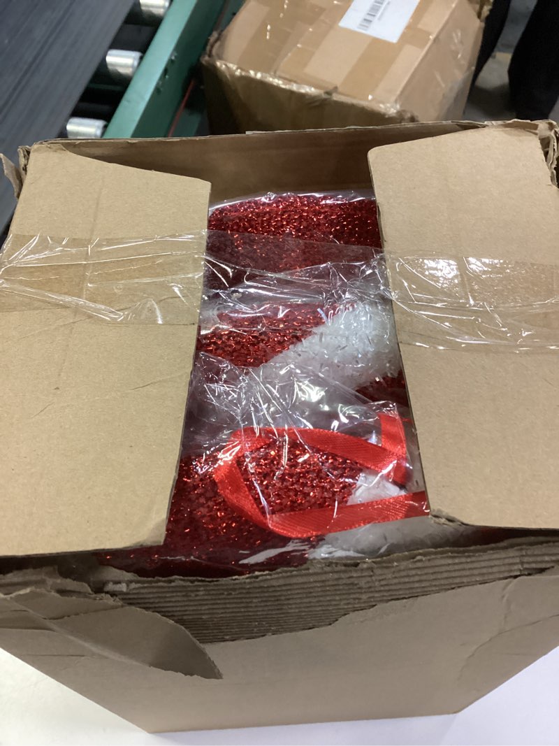 Condition photo showing Good Condition for 6 Pcs Christmas Candy Peppermint Ornaments, 7.87 Inch 3D Christmas Candy Ceiling Hanging Peppermint Ornaments for Outdoor Xmas Foam Lollipop Decor for Yard Ceiling Party(Red White,Classic) Red White Classic