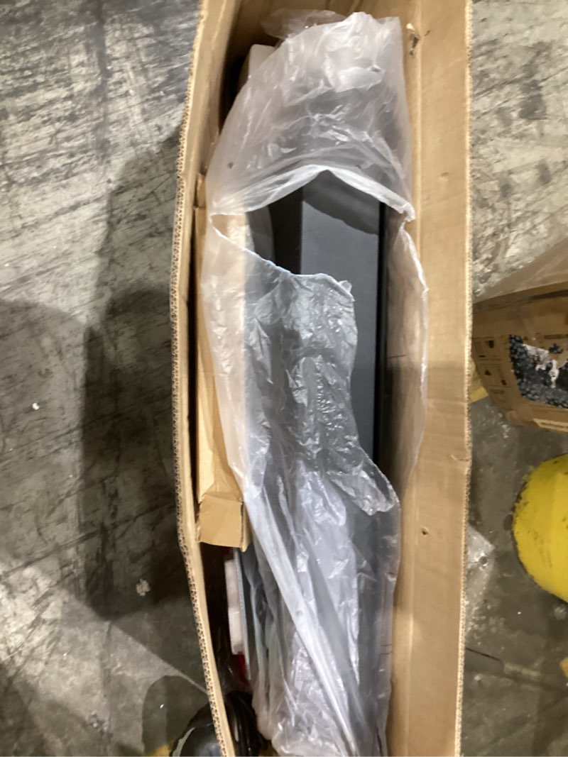 Condition photo showing As Is for pick up 2 boxes ))))70\\\" tv stand for living room, entertainment center with storage cabinet, fits tvs up to 80\\\", modern media console with shelves, 36\\\" electric fireplace (grey+black) 70-inch grey and black
