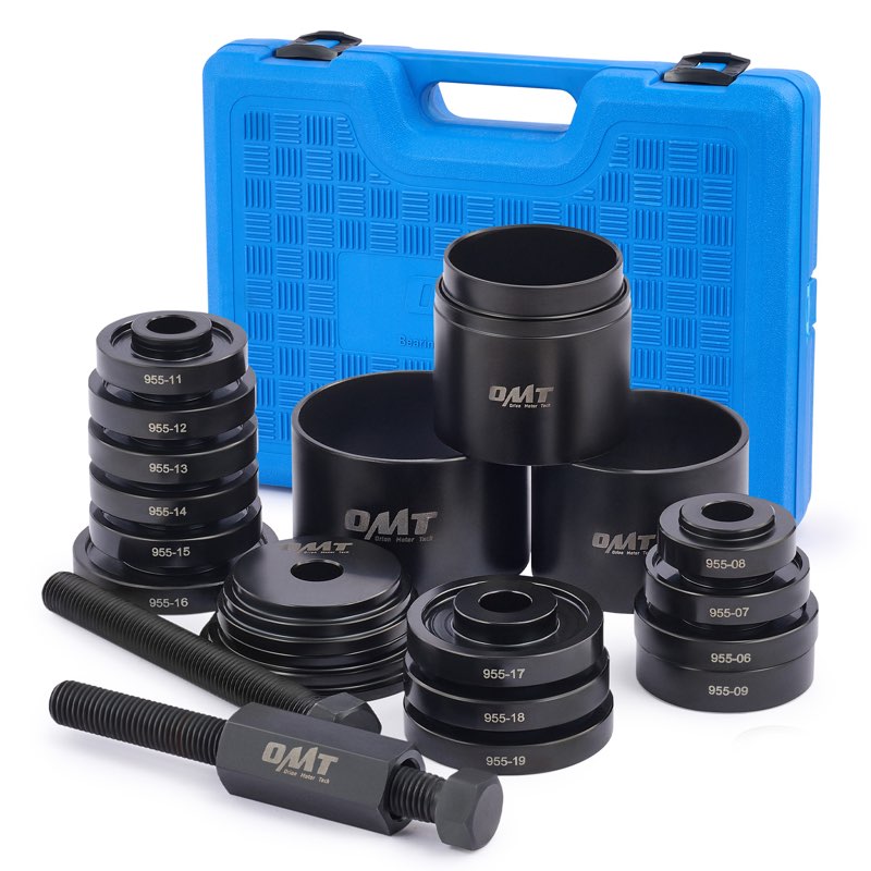 24pcs front wheel bearing press tool removal adapter puller kit omt