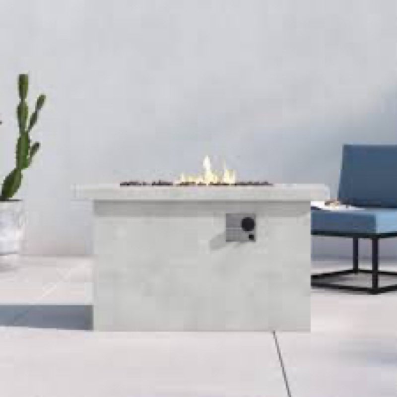 24'' H Concrete Propane Or Natural Gas Outdoor Fire Pit Table