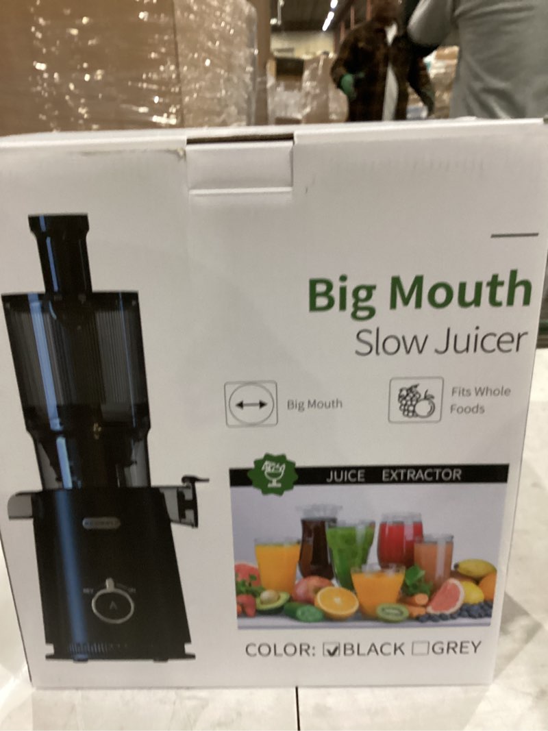 Condition photo showing New/Like New for Juicer Machines - Wide Mouth Feed Chute with Self Feeding Hands-Free Design - Cold Press Juicer for Vegetables and Fruits - Juice Extractor Machine High Juice Yield - With Pusher