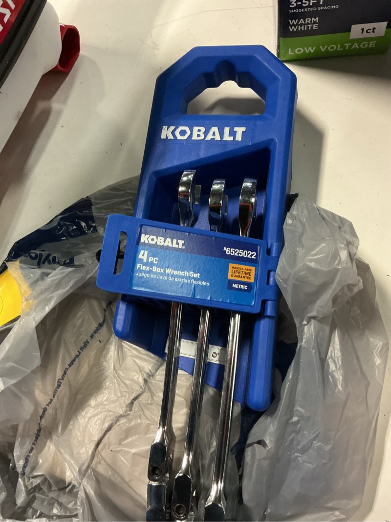 Condition photo showing As Is for kobalt 4 -piece set metric flexible head ratchet wrench