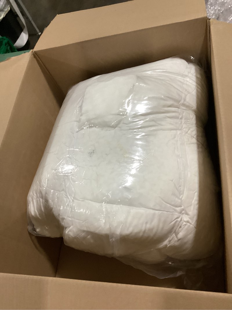 Condition photo showing As Is for whatsbedding 5 inch memory foam mattress topper queen size for back pain, soft breathable cover, comfort supportive pillow top mattress topper, 2000gsm fluffy shredded memory foam filled