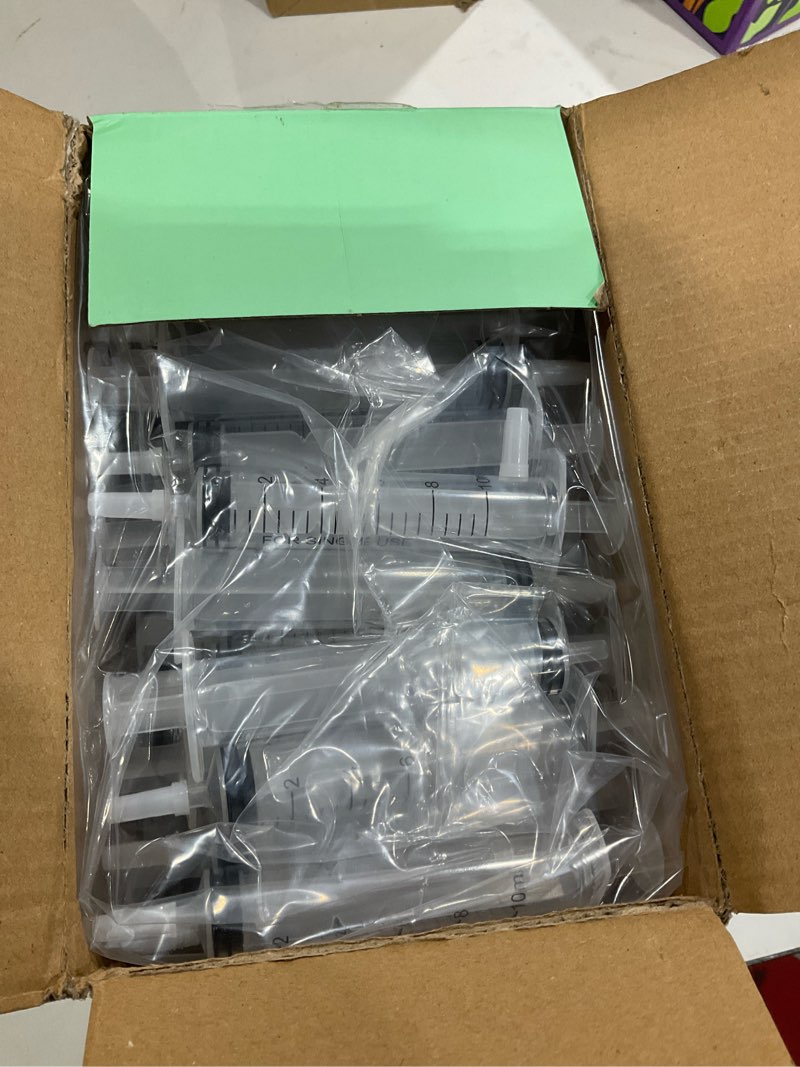 Condition photo showing Good Condition for jolly party 100 pack 10ml syringes plastic small measuring syringe with tip cap, oral syringe for scientific labs, feeding pets, measurement,refilling, no needle