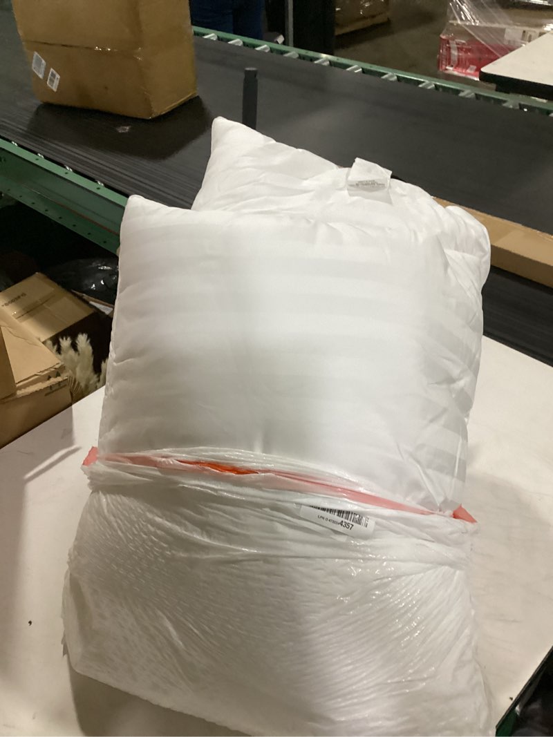 Condition photo showing Good Condition for beautyrest luxury goose feathers soft pillows, 500 thread count cotton cover 20”x36”, king (pack of 2), supportive fluffy hotel collection bed pillows for side and back sleepers