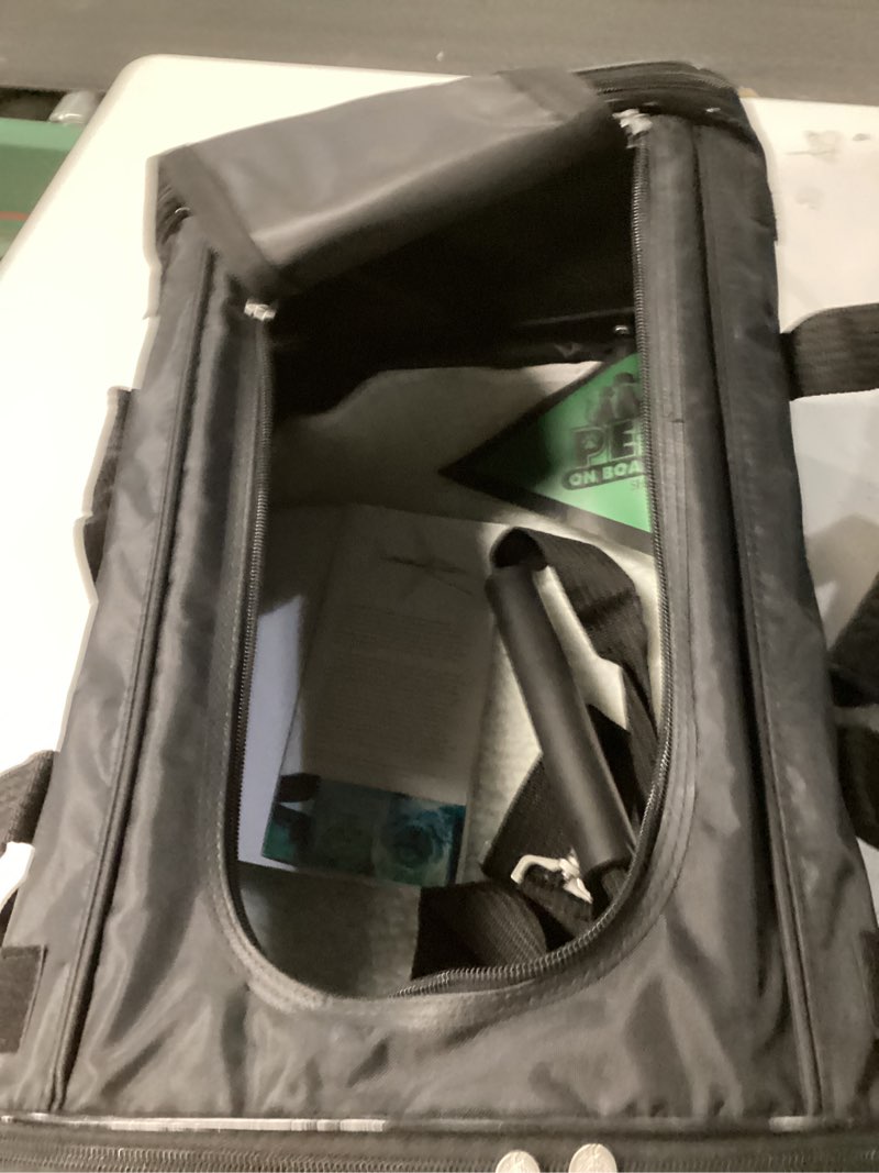 Condition photo showing Good Condition for Sherpa on Wheels Indoor Pet Dog Carrier, Black Large for All Breed Sizes Ultimate On Wheels Pet Carrier 20.0"L x 12.3"W x 10.5"H