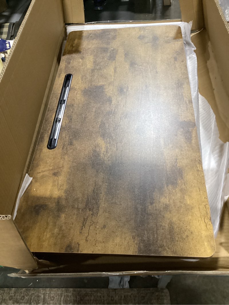 Condition photo showing Good Condition for Small Standing Desk Adjustable Height, Mobile Stand Up Desk with Wheels, 32 Inch Portable Rolling Desks for Walking Pad Treadmill Wood Rustic