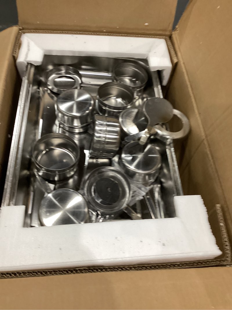 Condition photo showing As Is for zenstyle stainless steel chafing dish buffet set with two fuel safety burners set of 4 silver