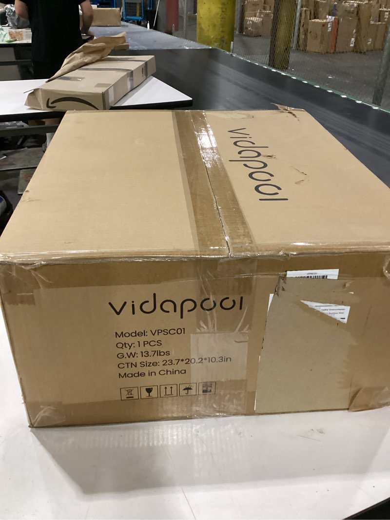 Condition photo showing As Is for not tested vidapool cordless robotic pool skimmer