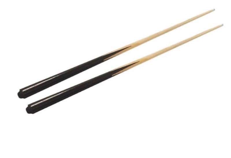 phantasilet 1-piece 36" wooden cue sticks pool sticks, short cues for tight space, children's practice cues, pack of 2
