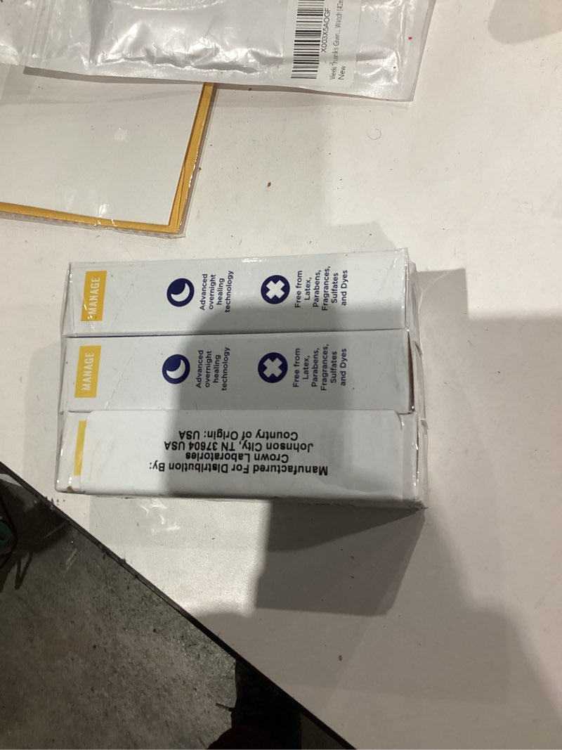 Condition photo showing New/Like New for PanOxyl PM Overnight Spot Patches, Advanced Hydrocolloid Healing Technology, Fragrance Free, 40 Count Pack of 1 40 Count - Pack of 1