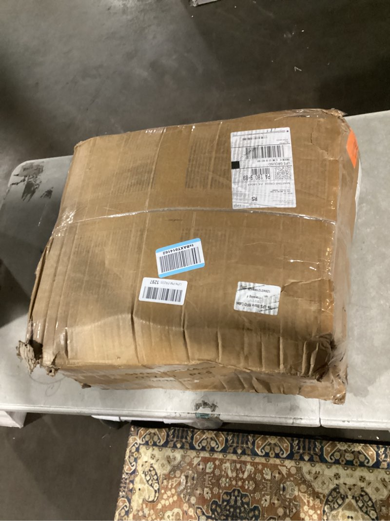 Condition photo showing Good Condition for Abstract 10x14 Washable Rug: Modern Non Slip Area Rug Soft Carpet Foldable Distressed Stain Resistant Neutral Rugs for Living Room Bedroom Decor Large Indoor Farmhouse Rug 10'x14' Blue Gray Blue Gray 10' x 14' (Rectangular)