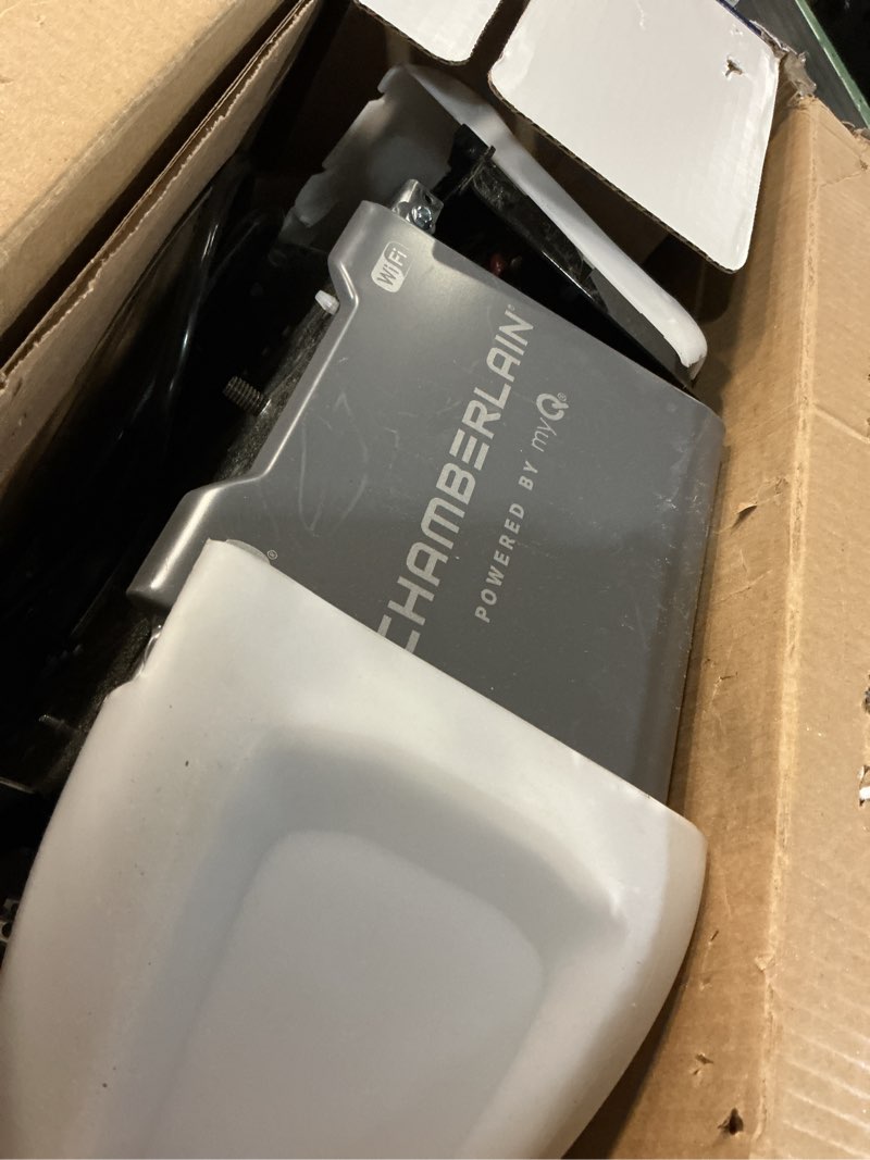 Condition photo showing As Is for CHAMBERLAIN B2401 Smart Quiet Belt Drive Garage Door Opener, Gray B2401 Garage Door Opener