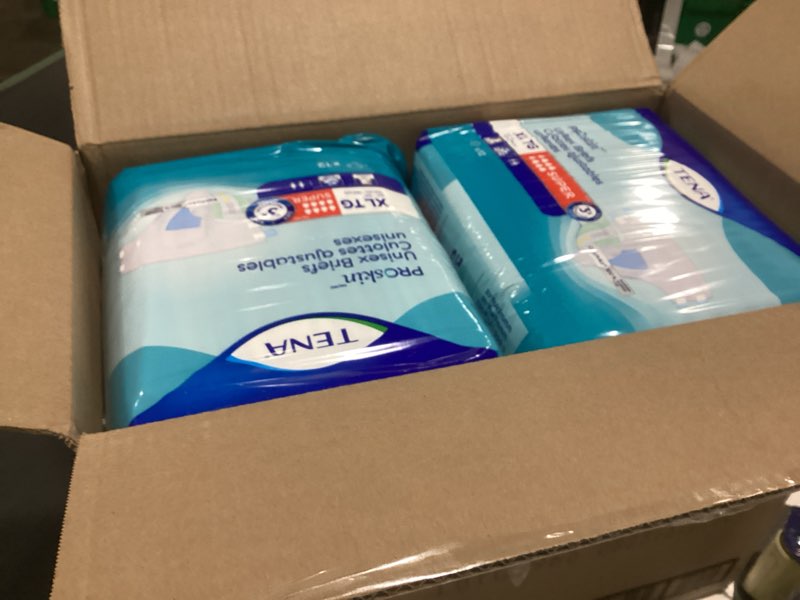 Condition photo showing New/Like New for tena proskin unisex adult diapers with tabs, maximum absorbency, x-large, 48 ct x-large 48