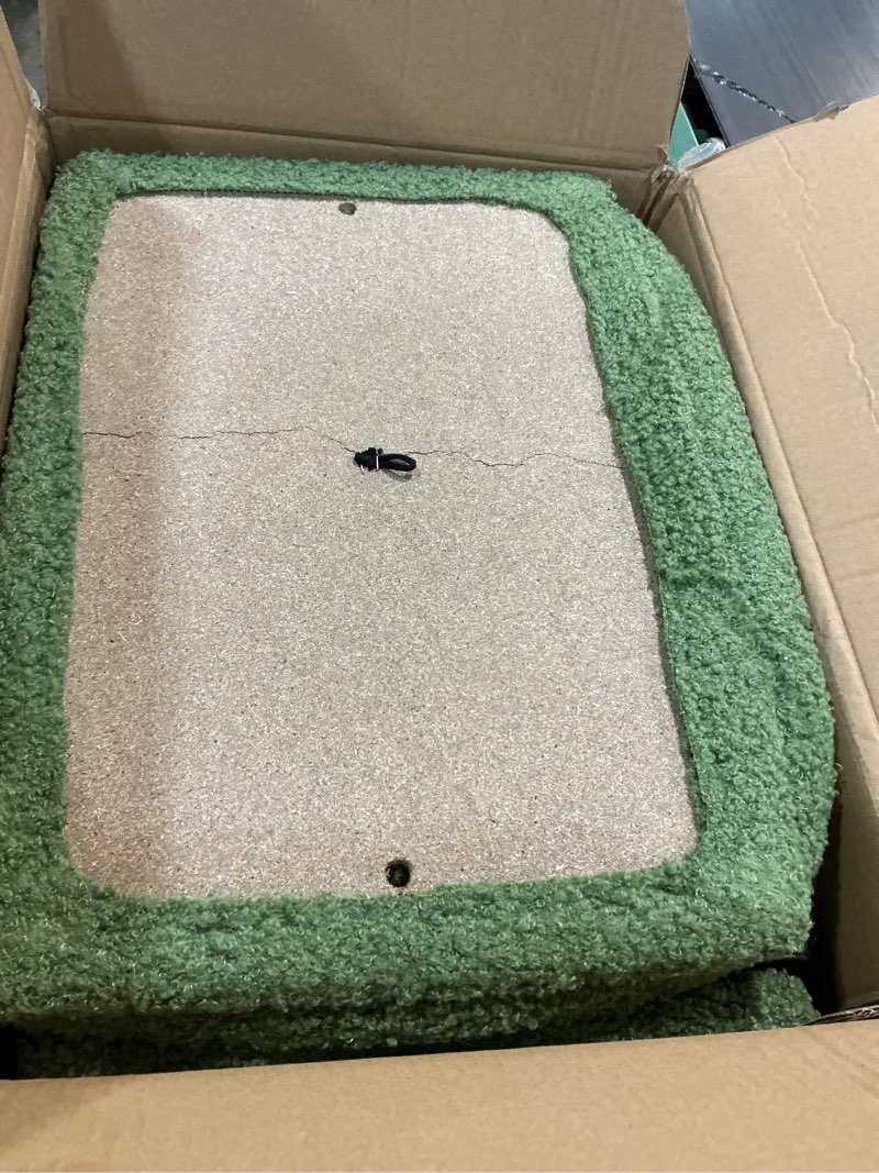 Condition photo showing As Is for 37.4" cactus cat tree tower with twin cat condos for indoor cats, all-in-one activity center with cat scratching post cozy sleeping perch hammock and toy balls,green … 37.4" green green2