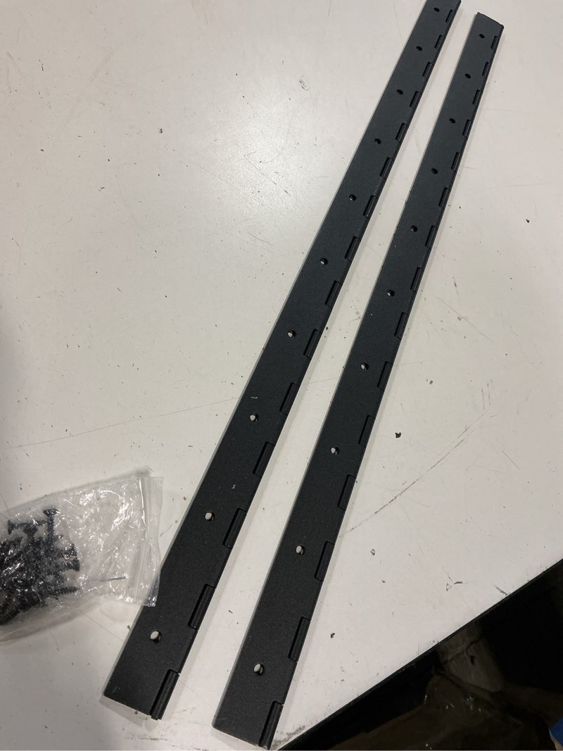 Condition photo showing Good Condition for 2 pack heavy duty piano hinge 24 inch x 2 inch width, 0.047'' thick stainless steel black continuous hinge for cabinet, door, toolbox, wooden box, metal plate, furniture, industrial project 24 inch (2pcs)