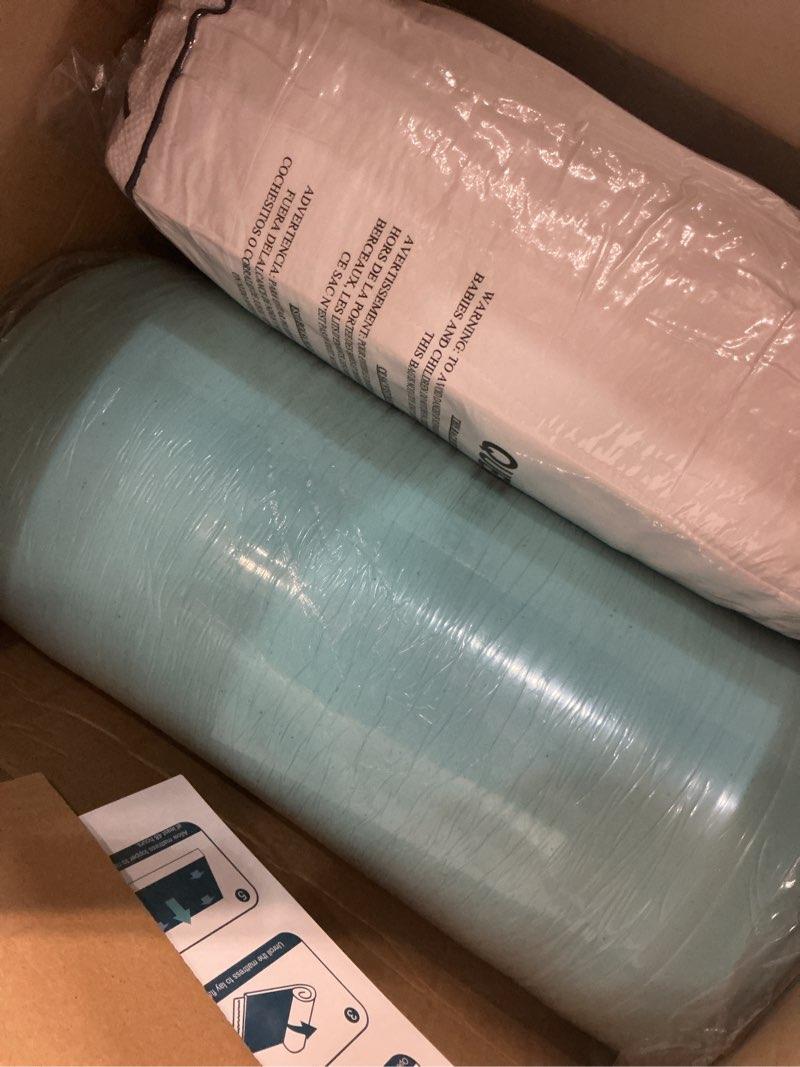 Condition photo showing Good Condition for dual layer 4 inch memory foam mattress topper queen size, 2" cooling gel memory foam & 2" pillow top bed topper, certipur-us mattress cover for pressure relief, 21" deep pocket, white