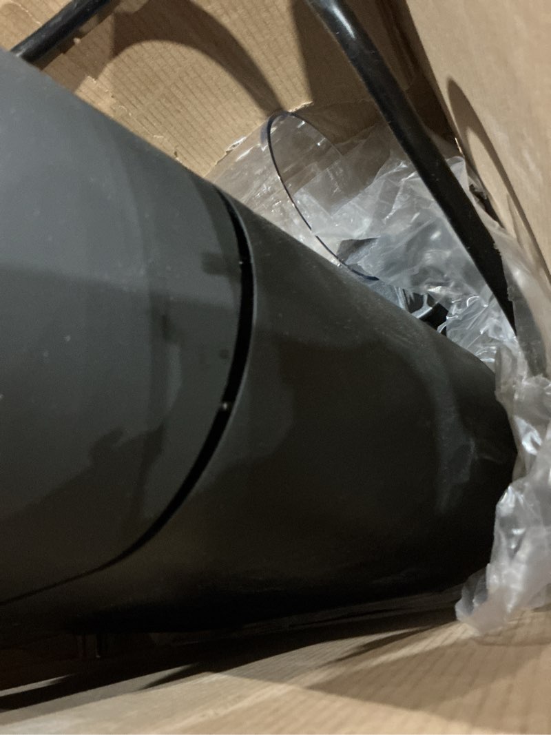Condition photo showing As Is for nespresso vertuo pop+ coffee and espresso maker by de'longhi, black matte with dark chrome machine only black matte chrome