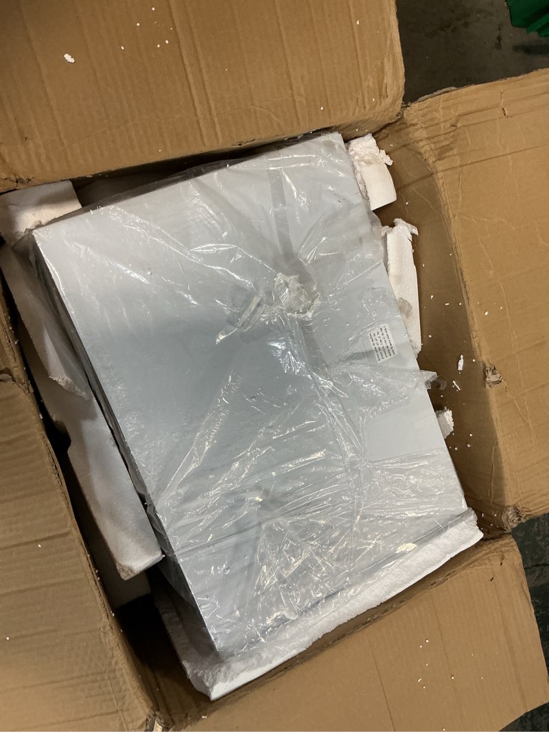 Condition photo showing As Is for vevor electric pizza oven for countertops, 12-inch, 1700w, with temp control & 0-60 min timer, even baking technology & easy clean crumb tray, ideal for both commercial & home kitchens 12inch dual layer