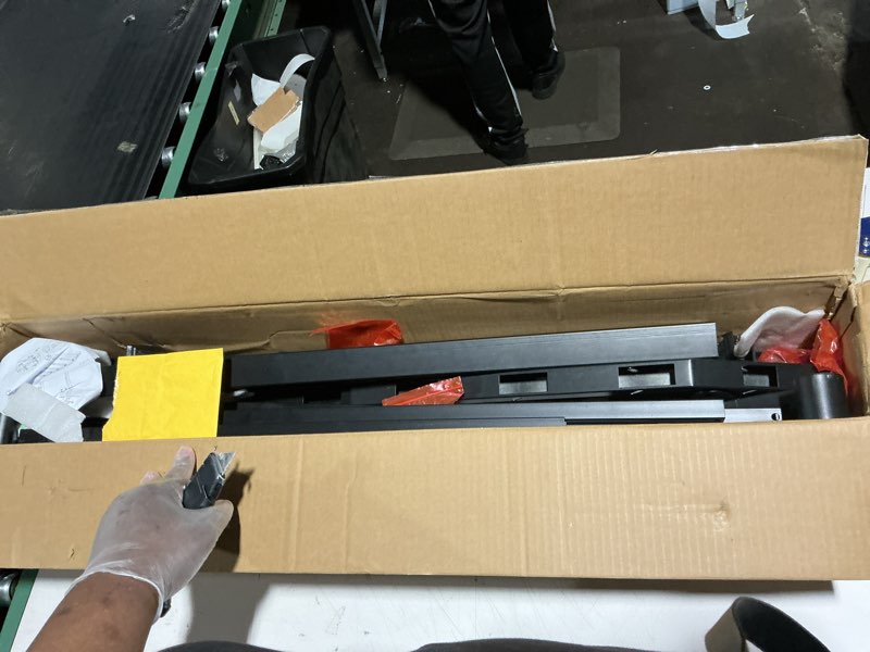 Condition photo showing Good Condition for VIVOSUN Outdoor Handrail, 3 Step Stair Handrail, 40" x 36" Fits 1 to 3 Steps, Wrought Mattle Iron Stair Railing with Curved End and Balusters for Concrete Step, Porch Steps, One-Step Assembly, Black 3 Steps Vertical Curve