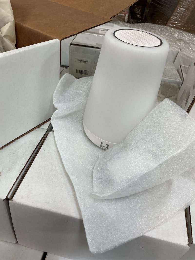 Condition photo showing New/Like New for hatch baby sound machine, night light | hatch baby | sleep support | registry essential, routine builder, time-to-rise alarm clock, white noise, nursery stories, toddler kids (wi-fi) (silver)