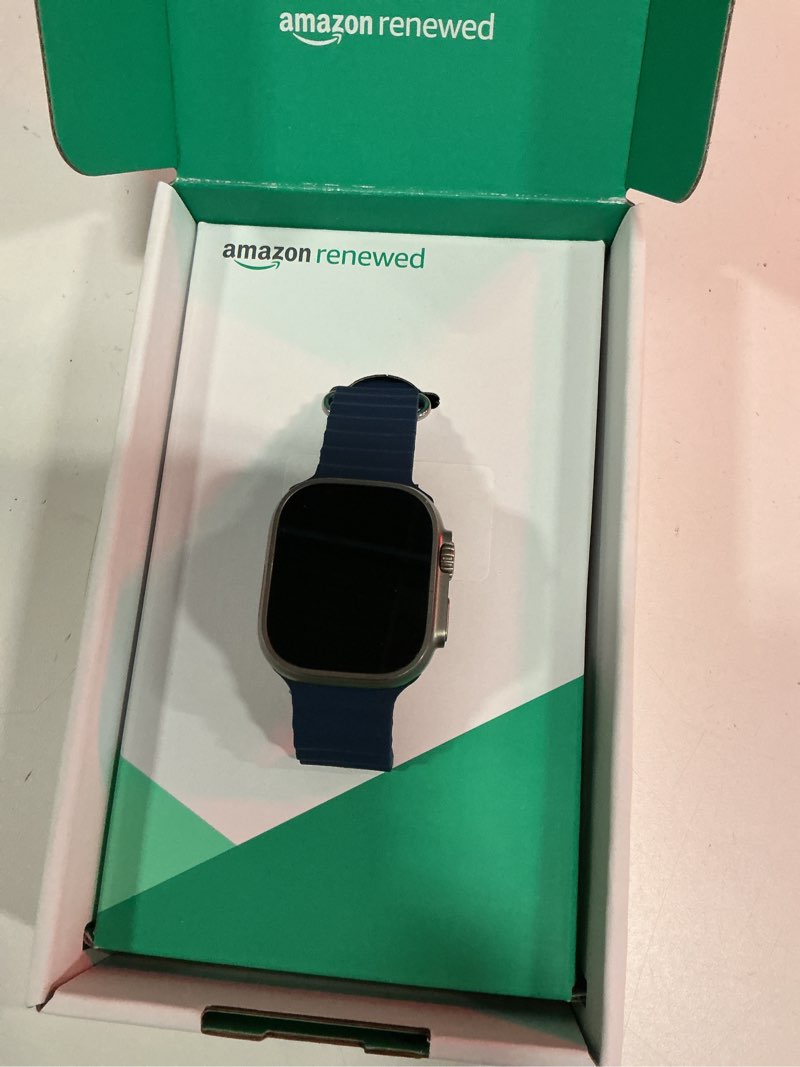 Condition photo showing Good Condition for apple watch ultra 2 [gps + cellular, 49mm] - titanium case with blue ocean band, one size (renewed premium)