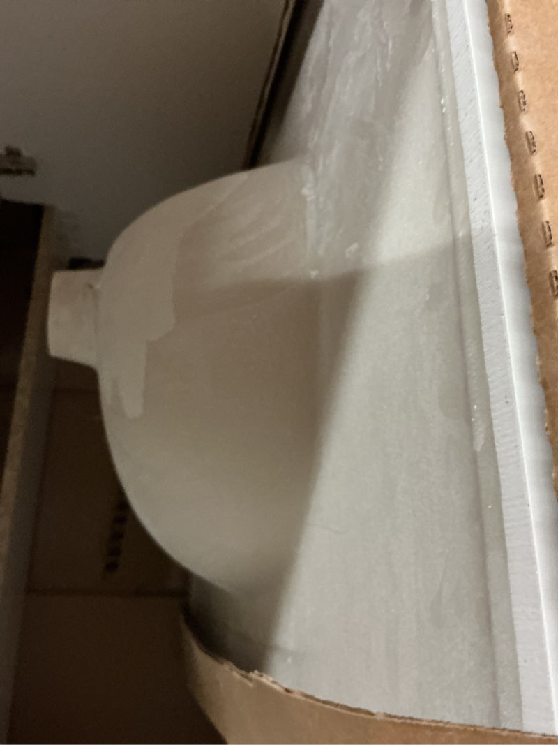 Condition photo showing As Is for Project Source White Single Sink Bathroom Vanity