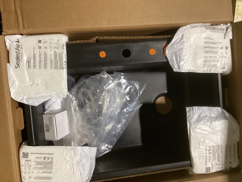 Condition photo showing As Is for kohler ealing all-in-one drop-in or undermount 33-in x 22-in composite single bowl workstation kitchen sink all-in-one kit