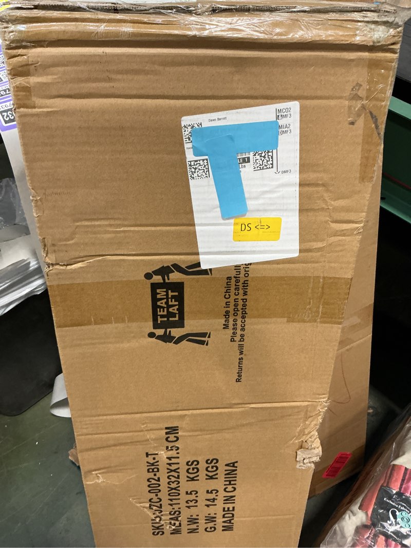 Jenmit Twin Bed Frames with Headboard, LED Bed Frame with Charging Station, Metal Platform, Under-Be