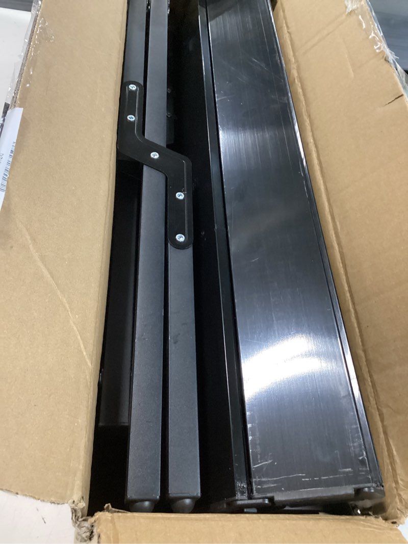 Condition photo showing As Is for Portable Low Alluminum Roll Up Travel Folding Table for Beach, Camping, & Picnic – Compact, Lightweight, Multi-Purpose for Indoor & Outdoor Use (Black)