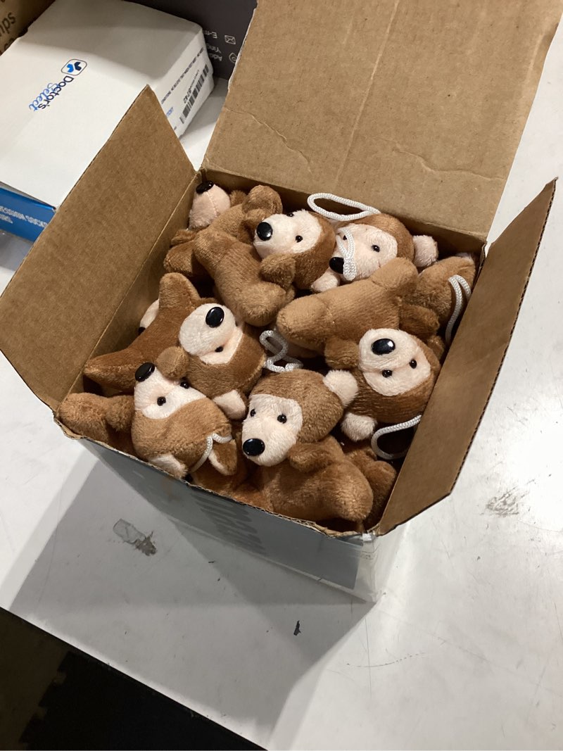 Condition photo showing Good Condition for shappy 50 pcs mini animal plush toys small stuffed animals bulk cute tiny plushies keychains for gift carnival party prize (monkey) 50 monkey