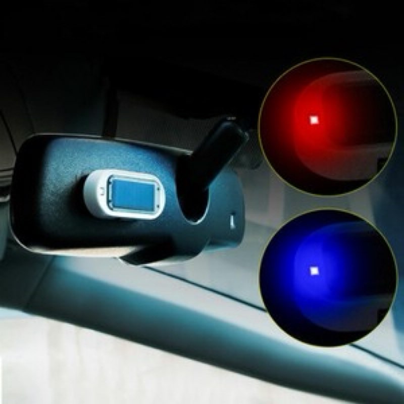 Solar LED Car Fake Alarm Warning Security Anti-Theft Flashing Light Accessories