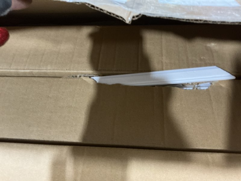 Condition photo showing As Is for Pangda 3 Set Peel and Stick Wall Molding Kit Inner and Outer Layer Style Premade Wainscoting Panel for Interior Wall Moulding Decor Accent Wall Molding (31x54 Inch) 1 31x 54 Inch