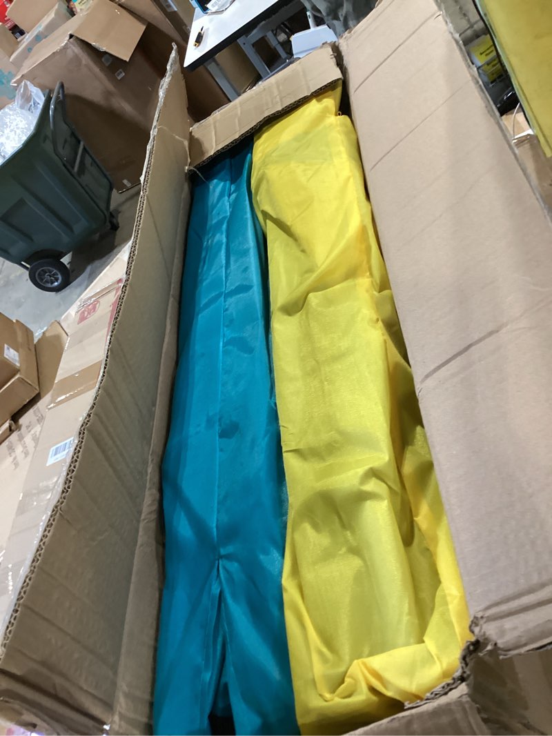 Condition photo showing Good Condition for shellwei breathable folding camping chair with cupholder carry bag regular size portable lightweight lawn chair with side pocket fishing hiking picnic party beach outdoor activity(colorful,4 pcs) light blue, green, yellow, purple 4