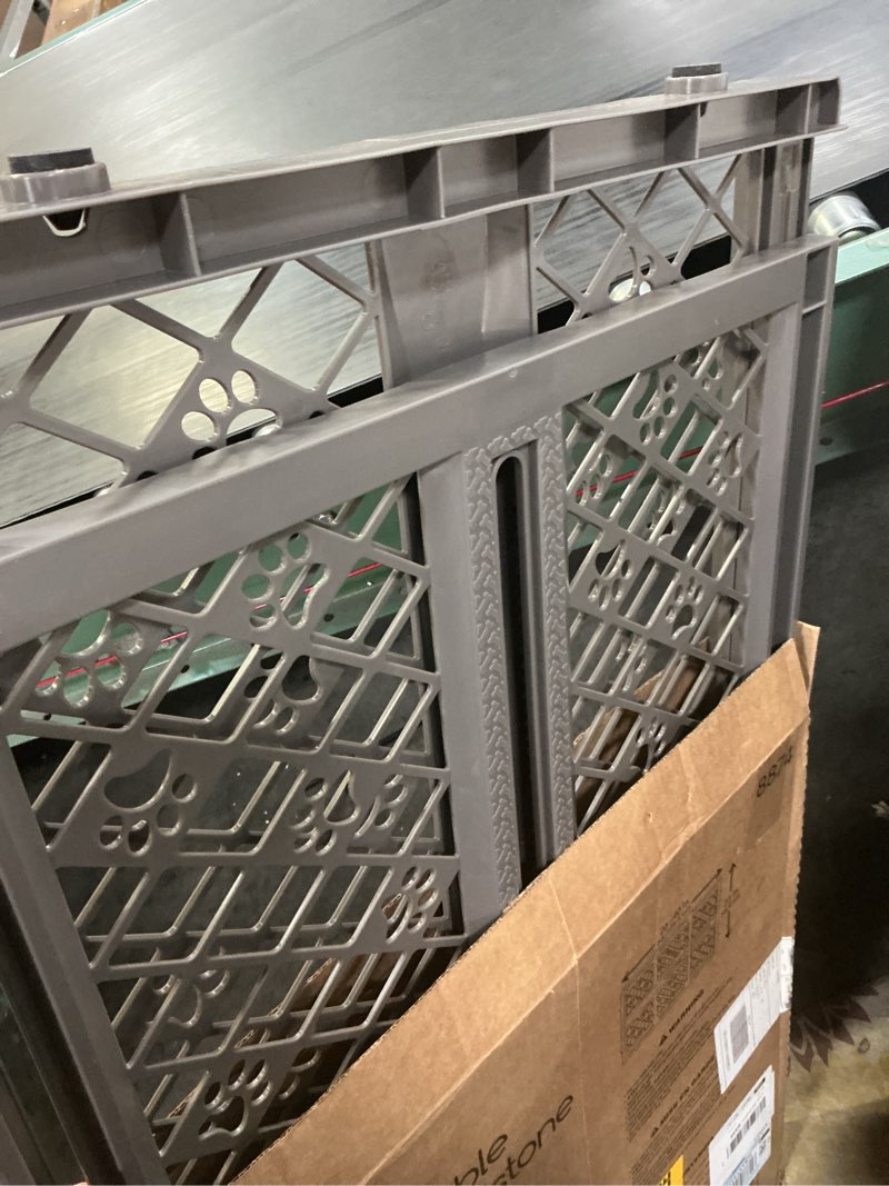 Condition photo showing Good Condition for MYPET North States Paws Portable Pet Gate: 26-40" Wide. Pressure Mount. No Tools Needed. Made in USA, 23" Tall, Expandable, Durable Dog Gates for Doorways, Fieldstone Gray