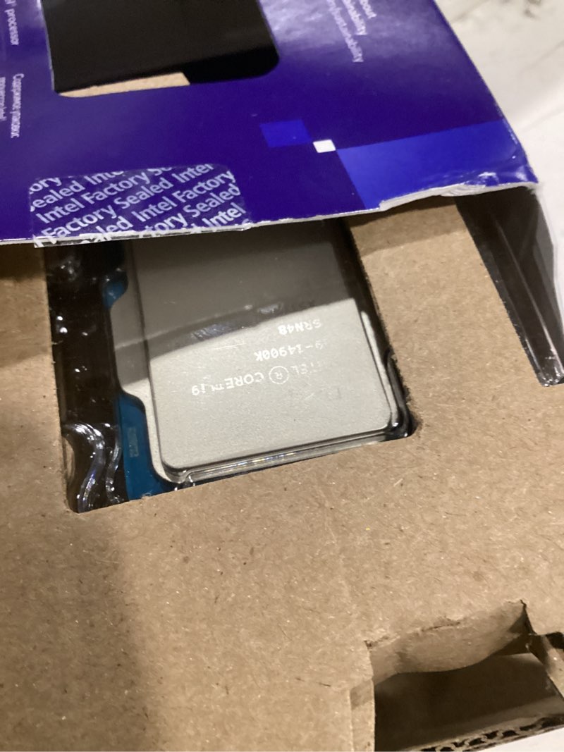 Condition photo showing New/Like New for intel® core™ i9-14900k desktop processor 24 cores (8 p-cores + 16 e-cores) up to 6.0 ghz