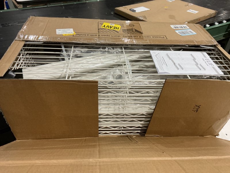 Condition photo showing Good Condition for ulif e13c max heavy duty closet organizer system?freestanding clothing racks for hanging clothes?adjustable garment rack 86" w x16 d x77 h hold 1100 lbs?white rack with white dustproof cover white rack with white cover e13c max