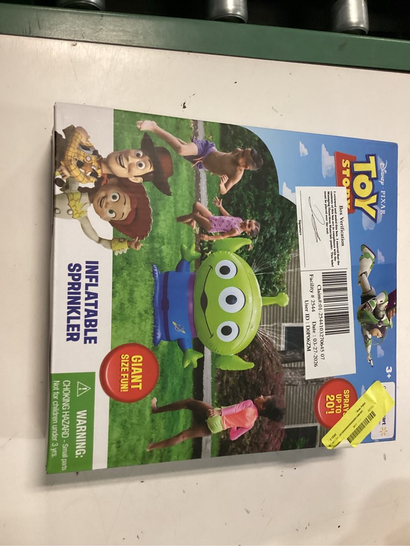 Toy story infaltable sprinkler