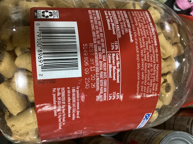 Condition photo showing New/Like New for Milk-Bone MaroSnacks Dog Treats, Peanut Butter, 40 Ounce with Real Bone Marrow and Calcium Peanut Butter 40 Ounce (Pack of 1)