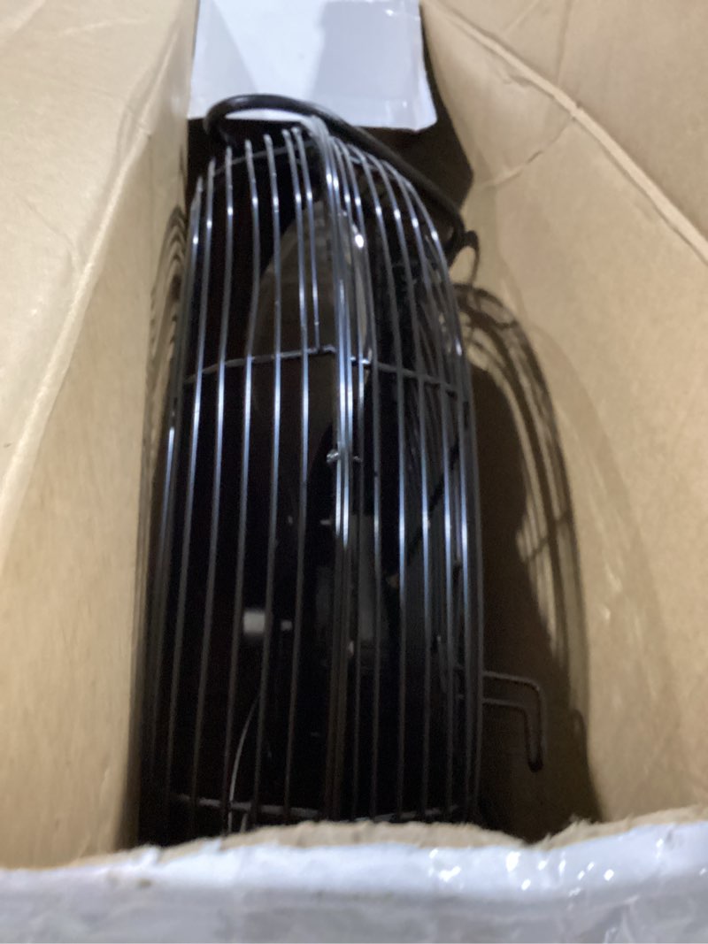 Condition photo showing As Is for mainstays sfc1-500b 20 in high velocity floor fan, black