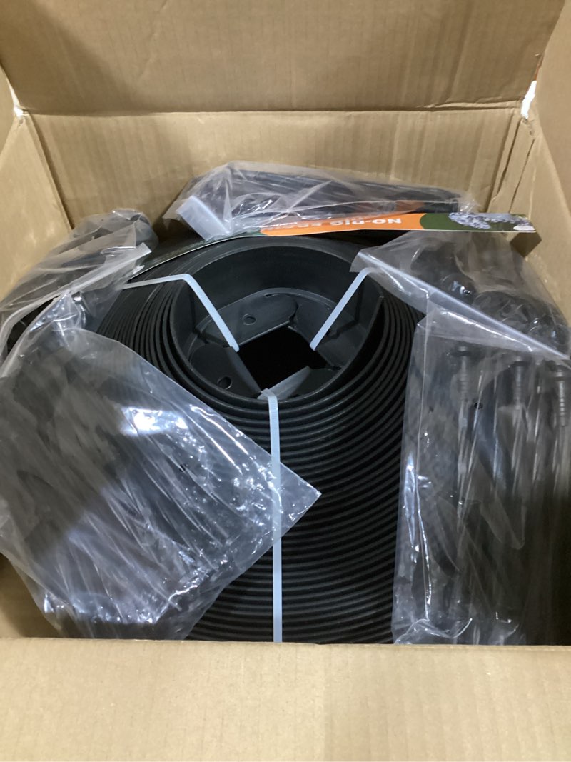 no dig durable garden landscape edging kit, 2" tall black plastic lawn border for landscaping, flowe